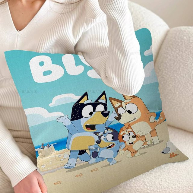 GUOYU HOMEDECOR Kissenbezug Stitch Glücksdrache in Blau, B/B/B: 65 x 65 x 0 cm - Bild 1