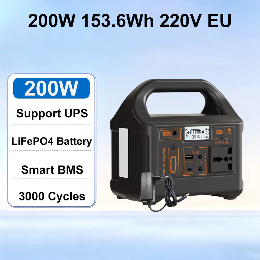 Gaiaray Tragbare Powerstation 200W mit 153,6Wh LiFePO4-Batterie, 220V Solargenerator und Outdoor-Powerbank für Camping und Notstromversorgung - Bild 9