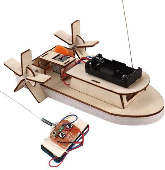 Ferngesteuertes Boot Modellbausatz, Holz, 1-teiliges Set - Bild 1