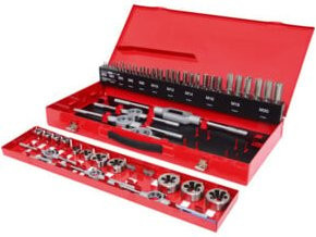 KS Tools HSS Gewindeschneidwerkzeug-Satz, 54-teilig, rot - Bild 1