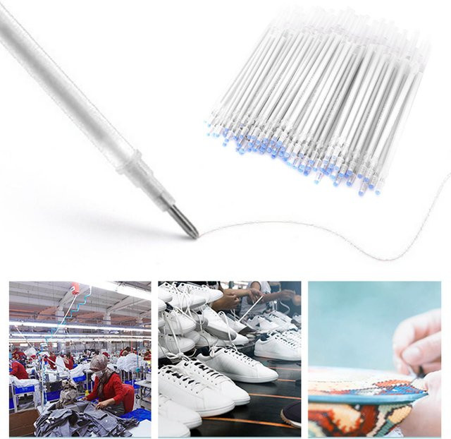 100 Stück hitzelöschbare Stiftminen in Weiß für Schneiderei und DIY Nähen - Bild 1
