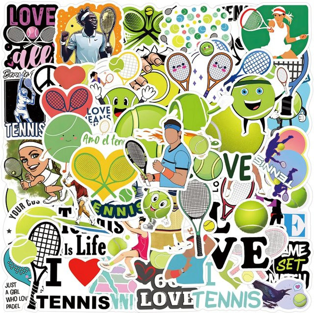 GOGOTU Tennis-Sport-Cartoon-Aufkleber, Sticker, multicolor - Bild 1
