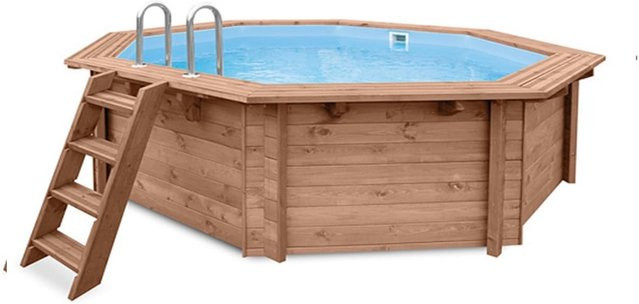 Interline Pool Java Achteck Rund mit Filteranlage 6,0m3 DeLuxe Set Durchmesser: 3,55 m, Höhe: 1,16 m - Bild 1