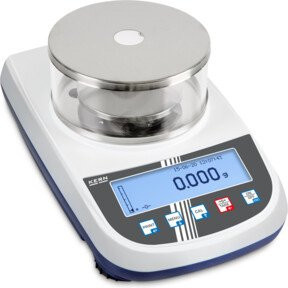 Kern Präzisionswaage PLS 1200-3A+C in Weiß, kalibriert, Max. 1200 g, d = 0,001 g - Bild 1