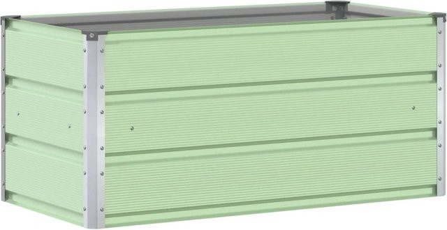 vidaXL Pflanzkübel aus verzinktem Stahl in Grün, B/T/H: 100 x 50 x 45 cm - Bild 1