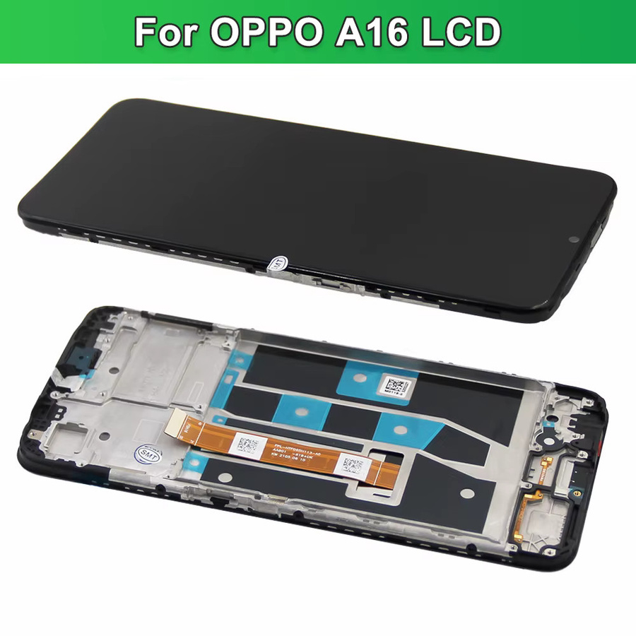 LCD Display Touchscreen Digitizer Montage mit Rahmen für OPPO A16 2021 CPH2269 und OPPO A16s CPH2271 in Schwarz, 6.52 Zoll - Bild 2