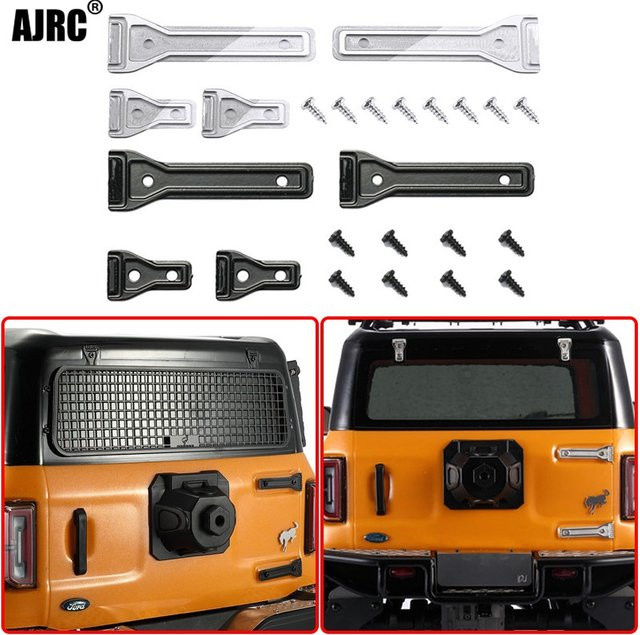 AJRC Traxxas Bronco Metal Türscharnier Silver/black 1/10 - Bild 1
