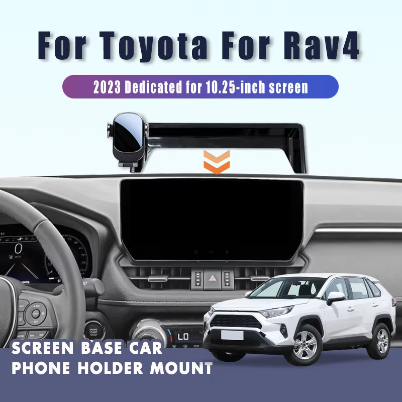 Smartphone-Halterung für Toyota RAV4 ab Baujahr 2023 zur Befestigung am Bildschirm der zentralen Steuerung, Farbe: Schwarz, inklusive GPS-Unterstützung - Bild 7