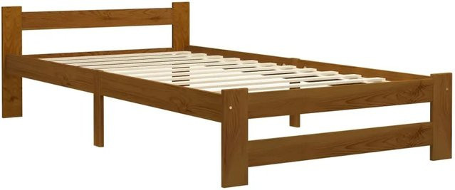 vidaXL Massivholzbett aus Kiefer in Braun, B/T/H: 90 x 200 cm - Bild 1