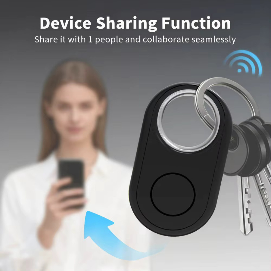 Mrgabwte GPS-Tracker für Samsung Android, kompatibler Bluetooth-Smart-Tag mit Google Find My zur globalen Positionierung und Anti-Verlust-Funktion, Schwarz - Bild 5