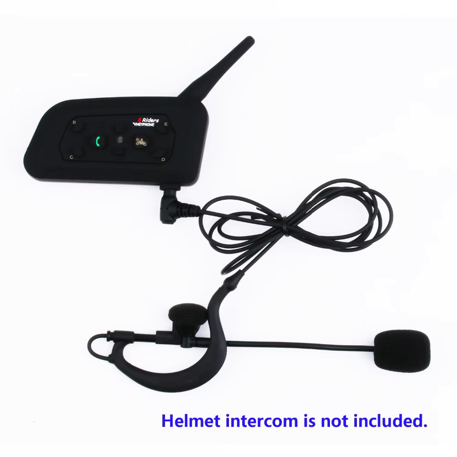EJEAS Zubehör 3,5mm Klinkenstecker Headset in Schwarz für V6C PRO FBIM V4C PLUS V4 V6 Motorradhelme - Bild 3