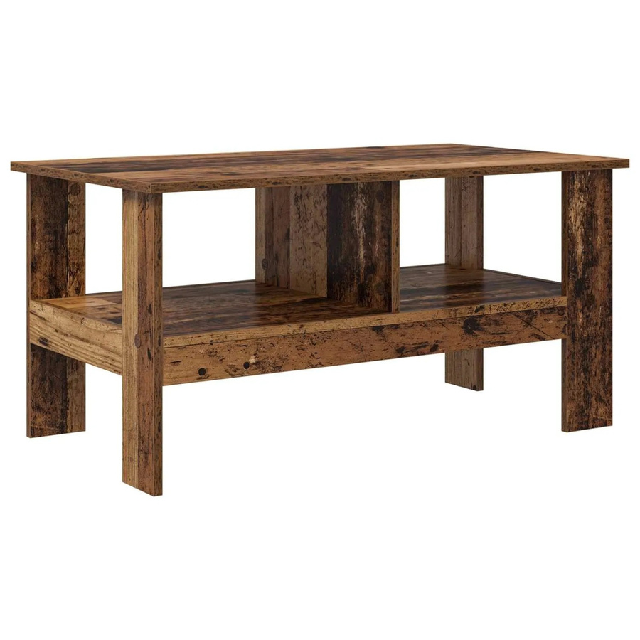 vidaXL Couchtisch aus Holzwerkstoff in Braun, modern und rechteckig, B/T/H: 90 x 50 x 45 cm - Bild 2