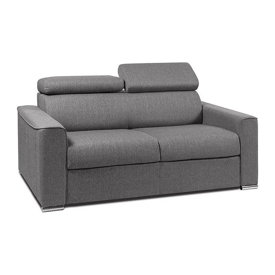 Vente-unique Schlafsofa Vizir in Grau mit Stoffbezug und Schaumstofffüllung - Bild 2