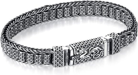 Wucifang Jewelry Armband, 925 Silber, Herren, 20cm, grau - Bild 1