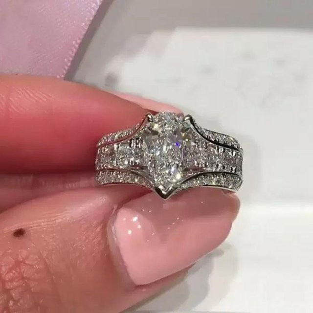 YIRAN Jewelry Ring, Zirkonia, Kupfer, Schwarz, Damen - Bild 1