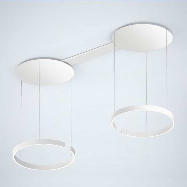 Occhio Mito sospeso due LED-Pendelleuchte in Weiß matt mit Occhio air Modul, höhenverstellbar von 50 bis 200 cm, dimmbar und mit einstellbarer Farbtemperatur (2700K - 4000K) - Bild 1