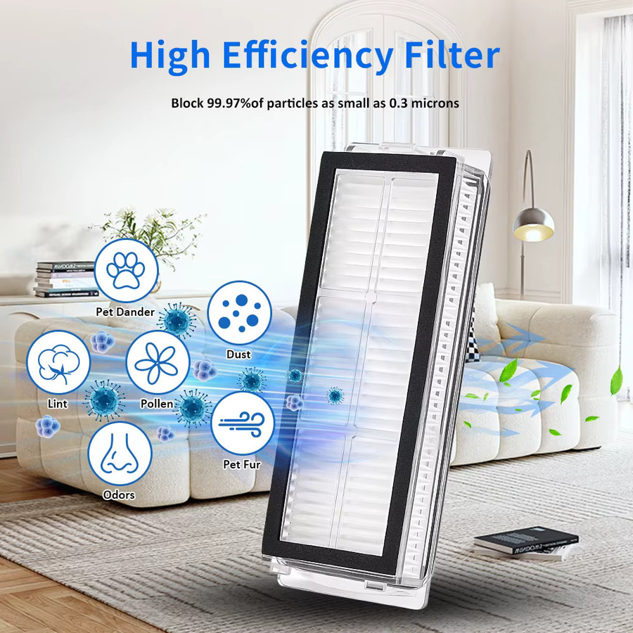 Dreame HEPA-Filter Ersatzteil in Weiß für L20 Ultra, L30 Ultra, X20, X20 Pro und X20 Pro Plus Roboter-Staubsauger - Bild 3