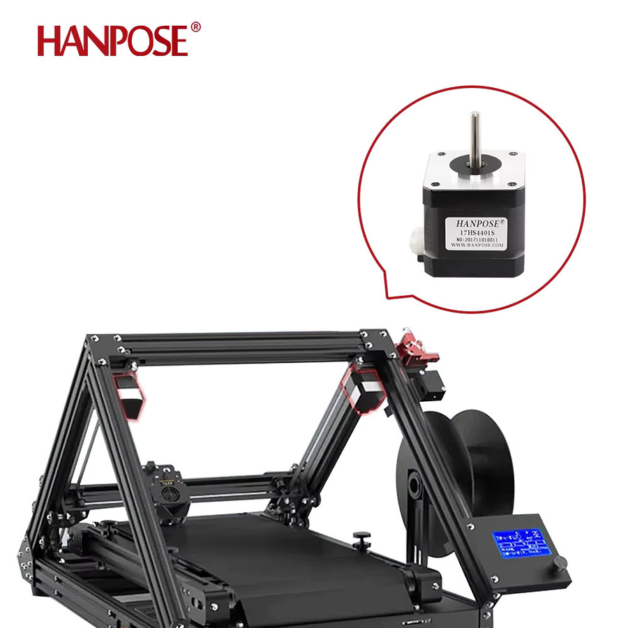 HANPOSE NEMA17 Schrittmotor 17HS4401S in Schwarz für 3D-Drucker und CNC-Maschinen - Bild 2