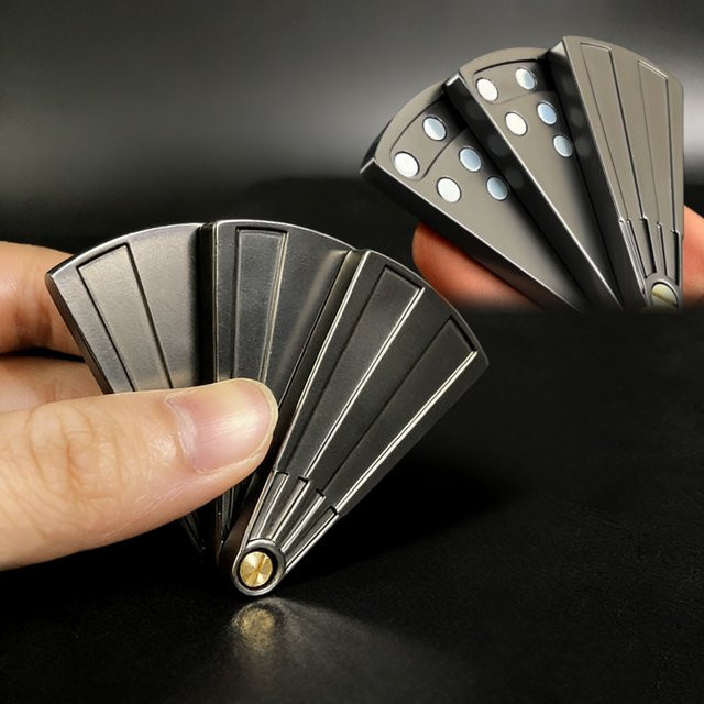 Meade Metall EDC Fingerspitze Faltventilator, Mechanisches Münzspielzeug - Bild 1