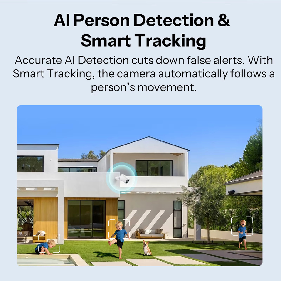 SONOFF CAM-B1P Smart Security Kamera 2K HD Outdoor, Wetterfest IP65, AI Menschliche Erkennung, Smart Tracking und Vollfarbe Nachtsicht, Weiß - Bild 4