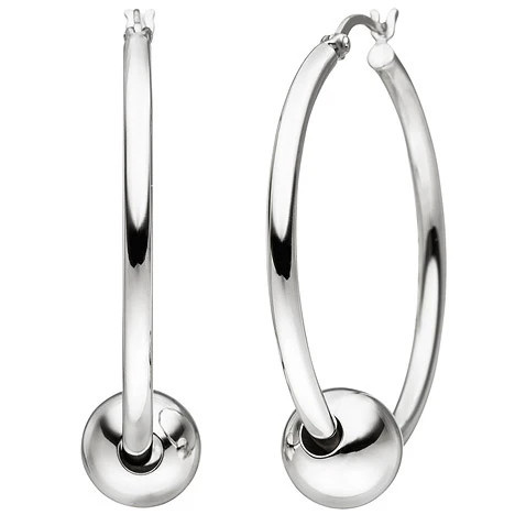 Colfem Creolen mit Kugeln, 925 Sterling Silber, Damen - Bild 1