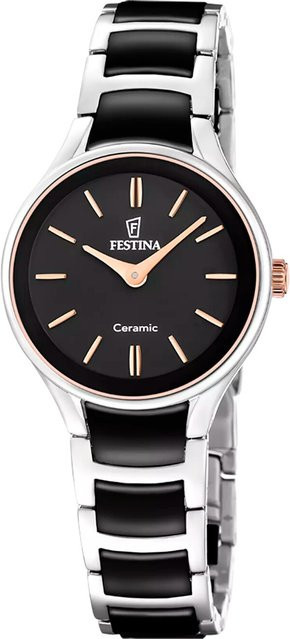 Festina Damenuhr, Keramik, Quarz, 31 mm, Schwarz, 5 ATM - Bild 1
