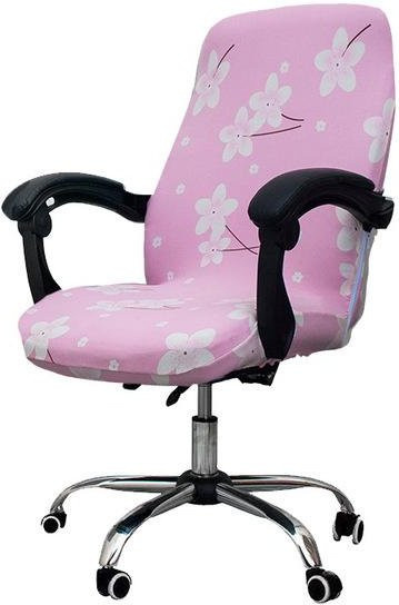 Waschbarer Stretch-Bürostuhlbezug für drehbare Armlehnen in Weiß mit modernem Design - Bild 1