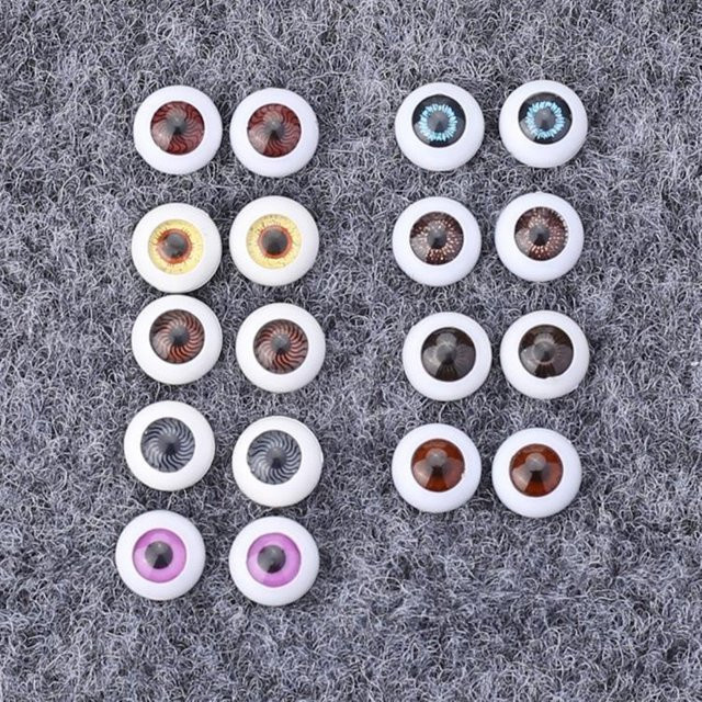 Barnewa Augen für Tier-Miniaturpuppen, Zubehör, 20 Paar Set - Bild 1