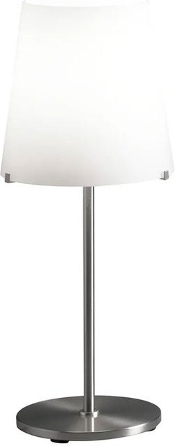 Fontana Arte Piccolo Tischleuchte 3247TA aus Glas und Metall in Weiß und Transparent mit silbernem Fuß und dimmbarer Funktion - Bild 1