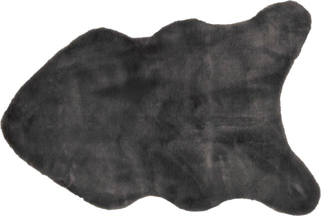 LIVARNO HOME Kunstfellteppich langflor in Grau, B/T: 60 x 90 cm - Bild 1