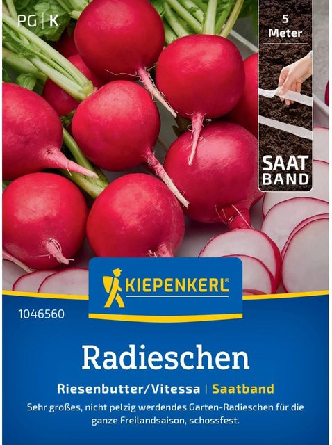 Kiepenkerl Radieschen Vitessa Saatband für Gemüse im Freiland - Bild 1