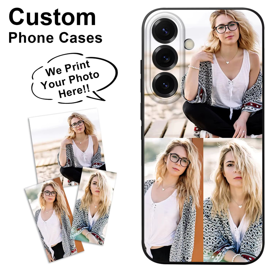 Individuell gestaltbare TPU Soft Hülle für Samsung Galaxy S20 S21 S22 S23 S24 Plus Ultra 5G Lite FE in Schwarz - Bild 1