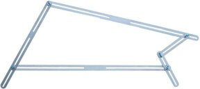 Hedue Treppen-Winkelschablone T512 aus transparentem Aluminium mit 48 Schienen - Bild 1