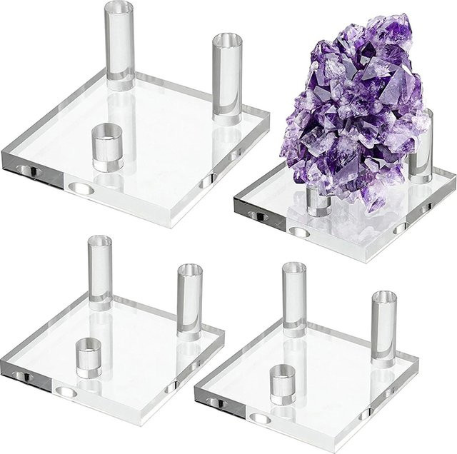 Velishy Acryl-Display-Ständer in Transparent für Mineralien, Gesteinsproben und Schmuck - Bild 1
