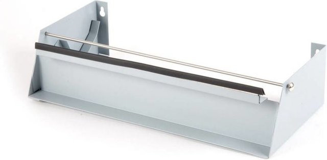 Plock Folienspender mit Säge aus Metall in Silber, B/H/T: 34 x 8,5 x 16,5 cm - Bild 1