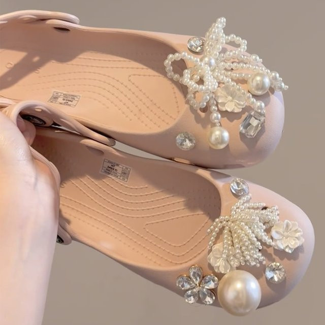 SMATLELF Schuh-Charms Set, Kristall-Perlen-Blumen, Damen - Bild 1