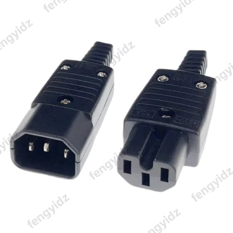 Fengyidz IEC320 C13 C14 C15 AC PDU USV Inline-Kabel Steckdose in Schwarz - Bild 2