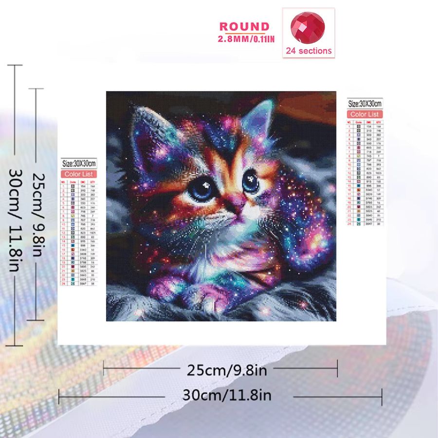 Potdemiel 5D Diamantgemälde Hund als DIY Kreuzstich Set mit runden Steinen in Multicolor - Bild 2