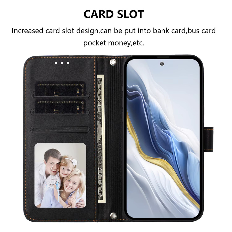 Luxus PU-Leder Flip-Handyhülle für Sony Xperia 1 V, 1 VI, 1 VII, 10 V, 10 VI, 10 VII als Brieftaschenhülle in Grün - Bild 3