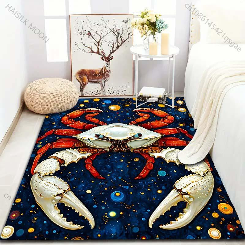 UQIDEHOME Druckteppich Fantasy Sternenhimmel mit Krabben-Print für Wohnzimmer und Schlafzimmer B/T: 60 x 40 cm - Bild 2