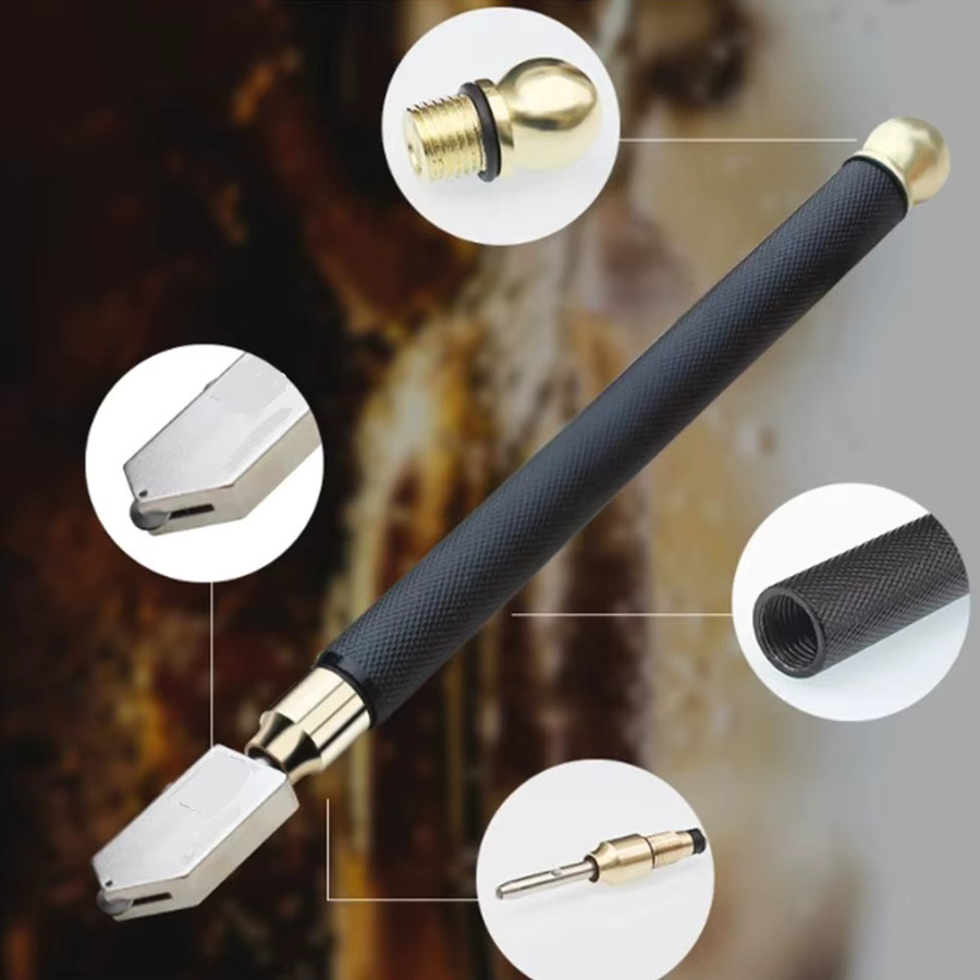 Vibratite Emery Glas Cutter Set mit Hartmetallspitze im Bleistilstil für Fliesen und Glas, 2 Stück, Schneidbereich 6-12 mm - Bild 5