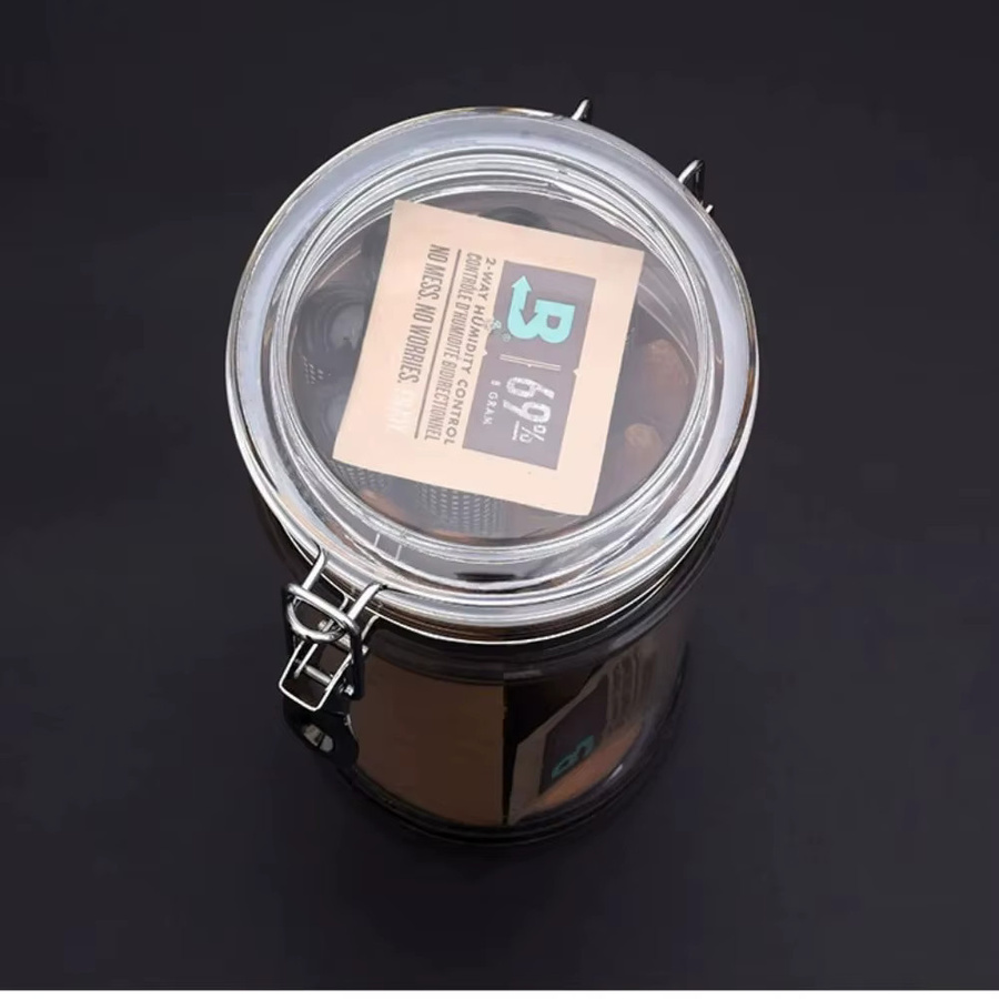 Boveda Tragbare Zigarren-Feuchtigkeitstasche mit bidirektionaler Feuchtigkeitskontrolle, 8g Humidor-Luftbefeuchter und Zubehör, transparent - Bild 3