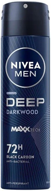 Nivea Men Deep Darkwood Antiperspirant Spray mit Kohle, 150 ml, Herren - Bild 1