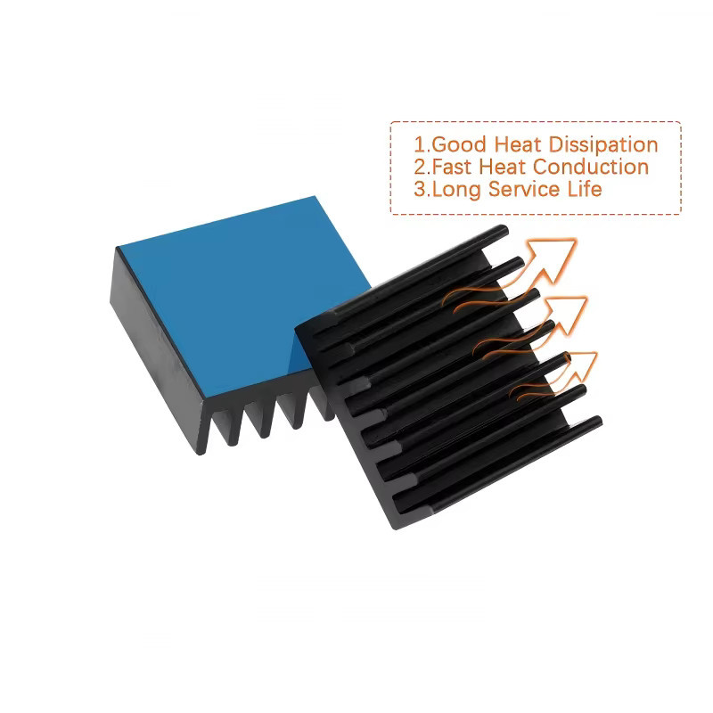 OEING Mini-Kühlkörper-Set in Schwarz für VRM, MOSFET und VRam-Regler, B/T/H: 8,8 x 8,8 x 5 mm - Bild 2
