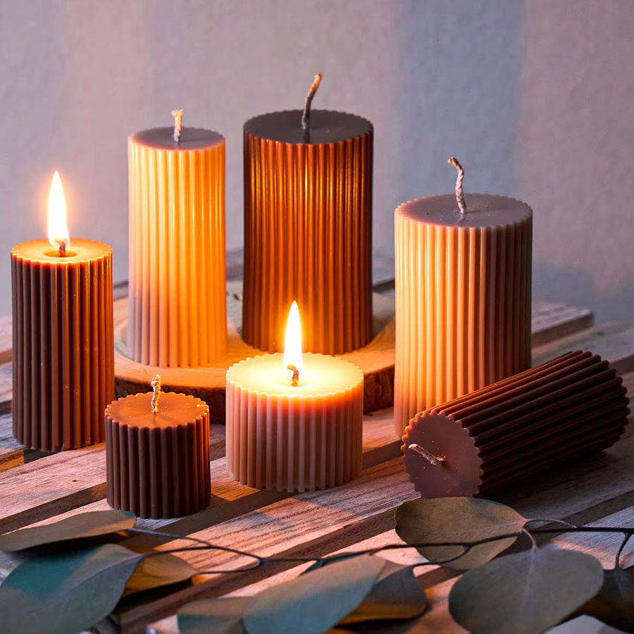 UDOCOOL Silikonform für gestreifte zylindrische Kerzen und DIY-Projekte zur Herstellung von Duftkerzen, Wachs oder Seifen - Bild 2
