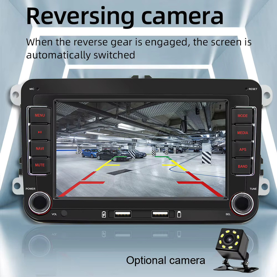 Icreative 4G Android Autoradio mit Wifi, GPS und Navigation für Volkswagen Golf Polo Jetta Passat B6 B7 CC, Skoda und Seat, Schwarz - Bild 3