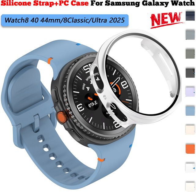 OAKCHARM Uhrenarmband Silikon, Schwarz, Samsung Galaxy Uhr 8 - Bild 1
