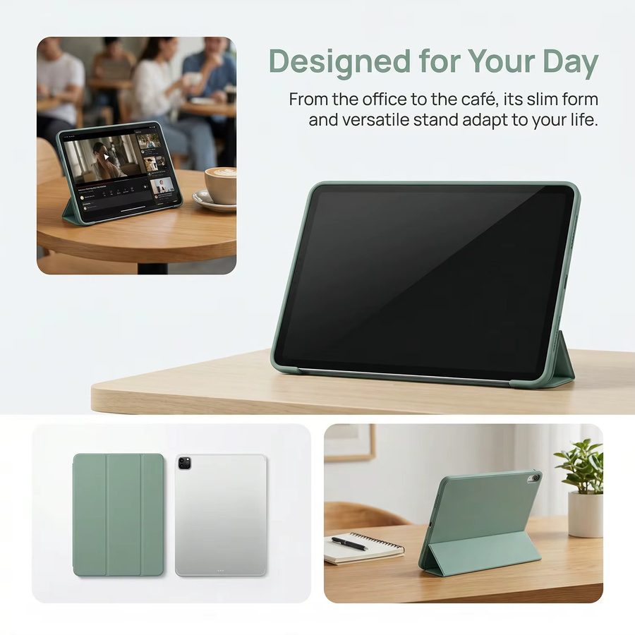 Schutzhülle für iPad Air 11 Zoll M3/M2 (2025/2024) und iPad Air 5./4. Generation (2022/2020) von tzion in Blau und Grün - Bild 4