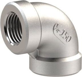 Riegler Winkelstück 90° innen/innen Rp 1/4 aus Edelstahl 1.4408 in Silber - Bild 1