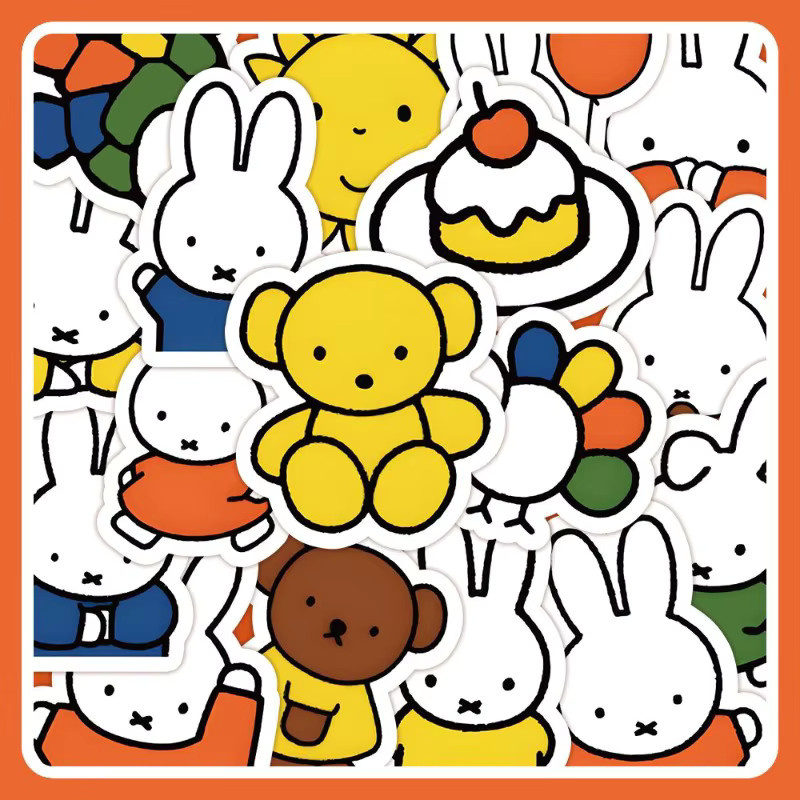 Miffy Notizbuch mit kreativem Cartoon-Muster und wasserfesten Belohnungsaufklebern in Multicolour - Bild 2